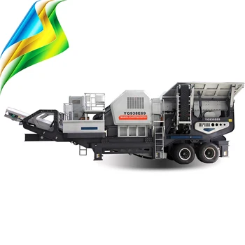 Construction waste recycling mobile crusher, portable stone product line, quartz mobile crushing machine