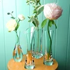 2020 More new style florist rustic flower slanted cut glass bottle vase wedding