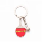 New products alloy fancy sports racket shape keychains