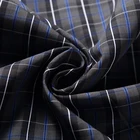 Customized comfortable stocklot garments checked cloth italian cotton plaid man shirt fabric
