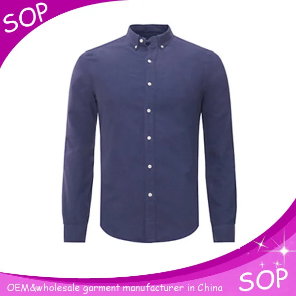 Polo cotton stylish long sleeve dress shirt for men