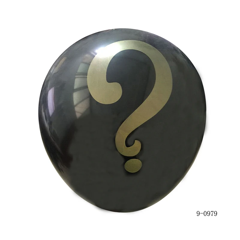 36 بوصة سوداء سؤال علامة مطبوعة زينة الحمام الطفل الجنس تكشف بالون