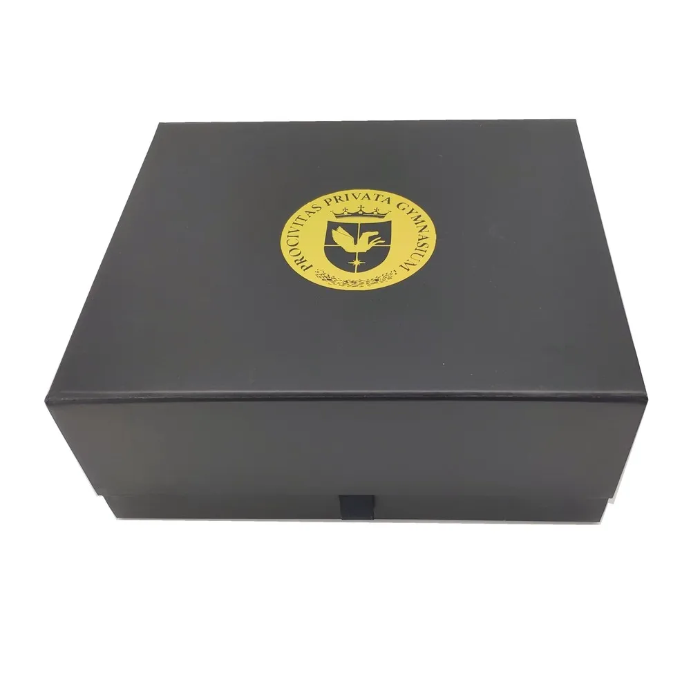 magnet flat pack larger gift black collapsible hat box packaging