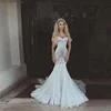 Sexy Photos Bridal Dresses Off Shoulder Lace Fabric Mermaid Cut 2018 Dress Wedding