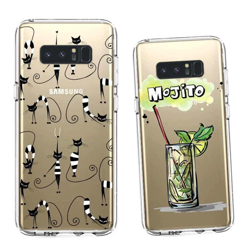 Marble Patterned For Samsung Galaxy Note 8 TPU Case Phone S8 S7 Edge Soft Flexible Slim Fit Protective Cover for Samsung Note 8 Case For Samsung Galaxy Note 8 Case White Henna Mandala Floral Lace Clear Design Printed Transparent Protective Phone Cover TPU Case for Galaxy Note 8