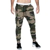 Men's sportswear running bodybuilding sweat self cultivation elastic waist cotton camouflage camo cargo pants