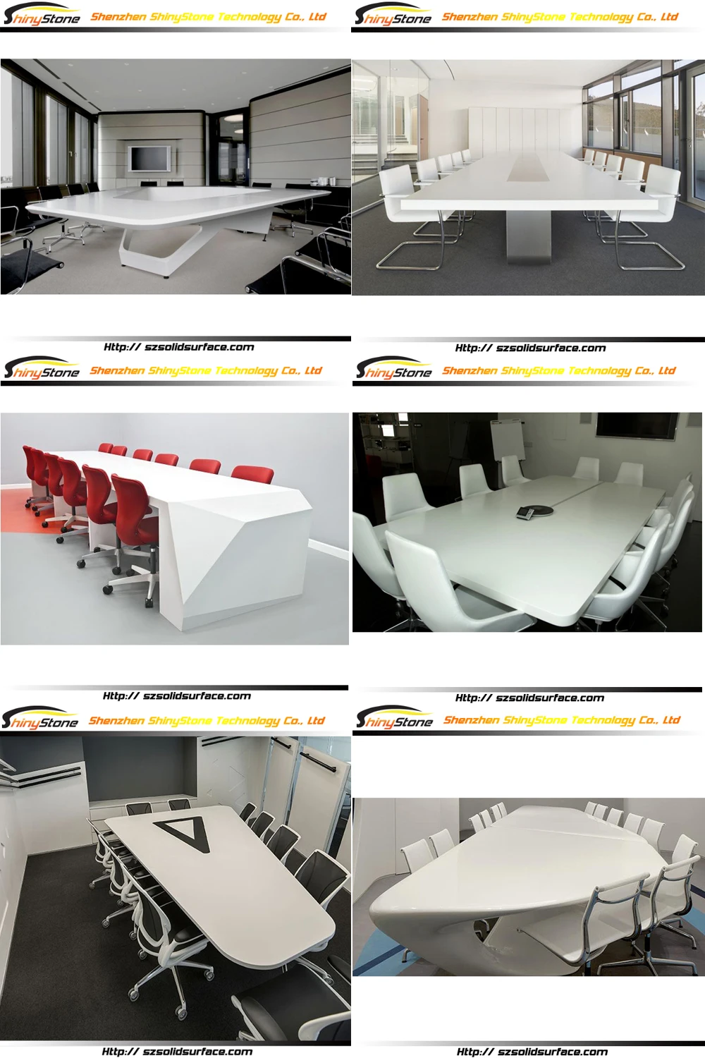 マット/光沢ポリッシュアクリル固体表面大会議テーブル仕入れ・メーカー・工場
