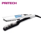PRITECH 2018 Professional LCD Display Steam Hair Straightener Brush