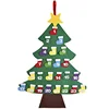 Kids DIY Handmade Felt Fabric Christmas Tree Advent Calendar for Christmas Hanging Decoration