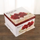 Custom Printing Size Square Cardboard Paper Cake Take Away Food Packaging Box