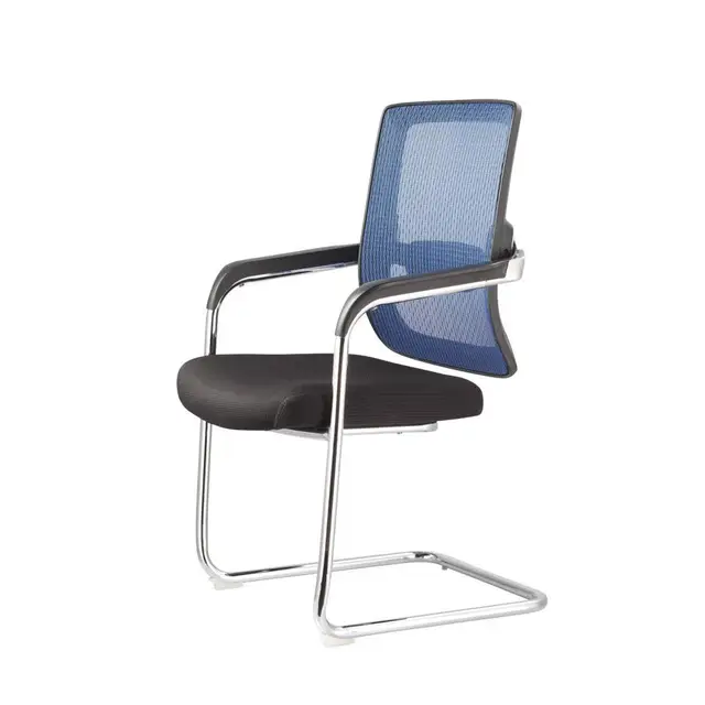 Modern durable office conference room mid back mesh task chair with metal legs