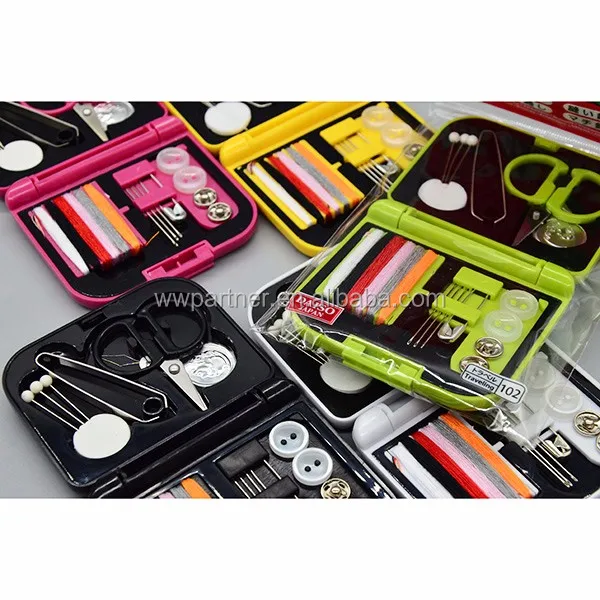 Professional Mini Folding Hotel Travel Sewing Kit Set With Scissors