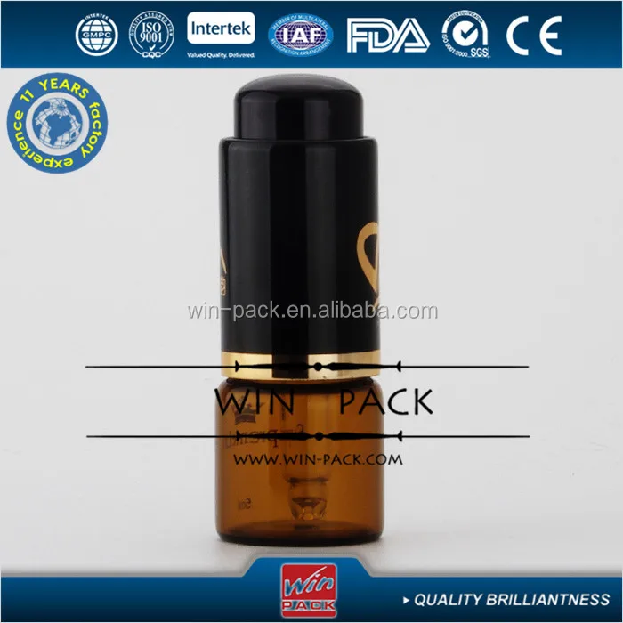 clear dropper essential oil glass bottle with gold ring