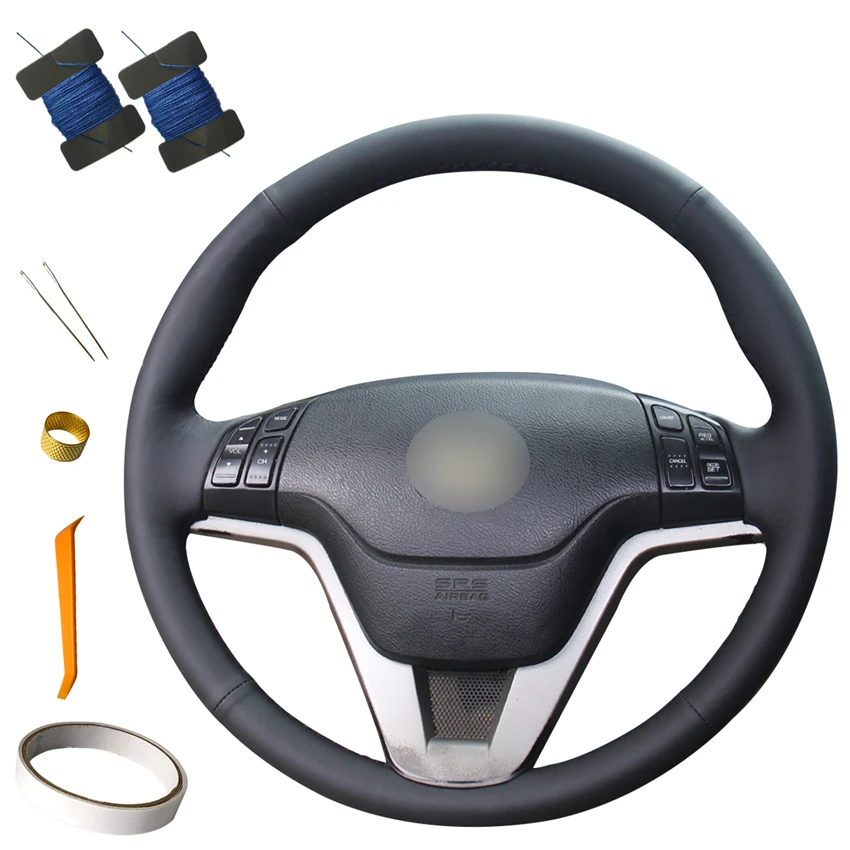 Hand Stitching Black Genuine Leather Steering Wheel Cover for Honda CR-V CRV 2007 2008 2009 2010 2011
Hand Stitching Black Genuine Leather Steering Wheel Cover for Honda CR-V CRV 2007 2008 2009 2010 2011
