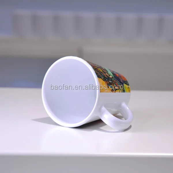 3d 12oz white blank sublimation polymer latte mug/cup