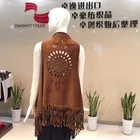 factory directly sales Hollow Out faux suede vest for women