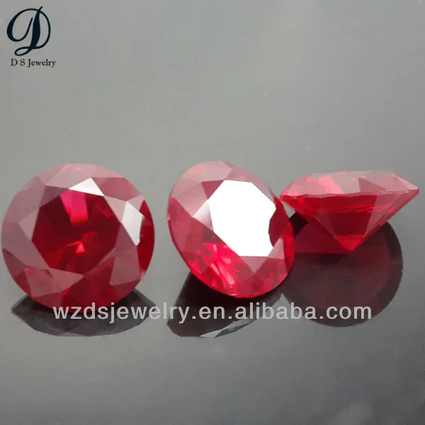 big size round shape deep red 8# ruby stone price