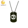 Hotsale custom logo skull design aluminum with soft enamel dog tags for promotional