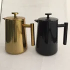 Hand Manual French Coffee Press Maker Stainless Steel Percolator Coffee Carafe Pot set