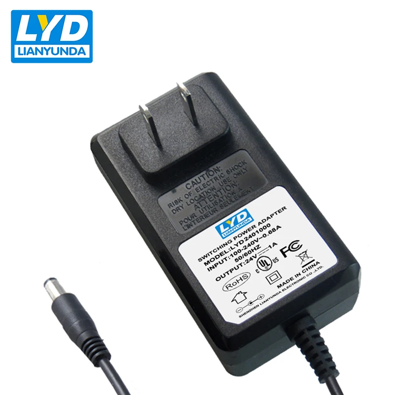 Energy efficiency level VI power adaptor ac to dc 24v 1a 1.5a adapter