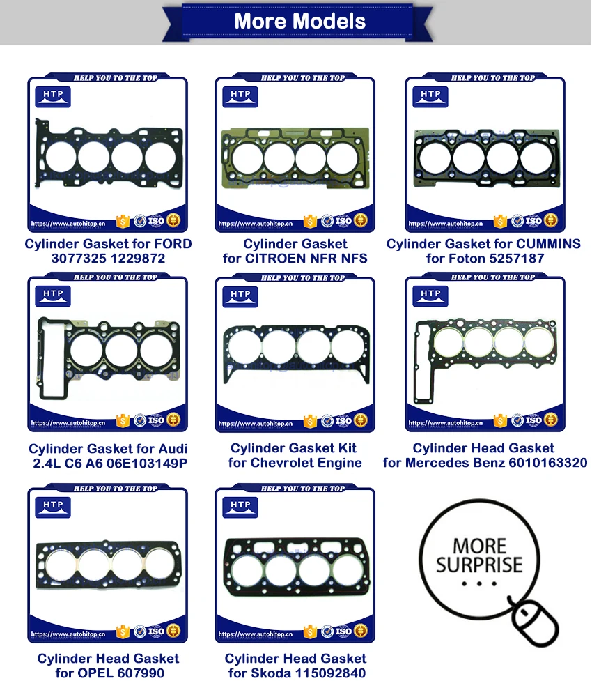 Engine Cylinder Head Gasket Material For Mercedes Benz Om615 10009200