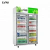 LVNI hot sale 1000L upright commercial supermarket display 2 glass door beer drink beverage cooler refrigerator fridge chiller
