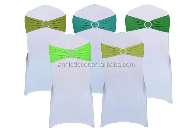 Royal Blue Elastic Chair Sashes Spandex with Buckle Wedding Banquet Party Hotel Event Decoration Chair Bows