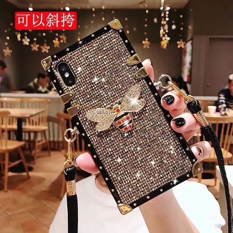 fashion Bee glitter bling cell phone leather bling phone case for iphone 7 7plus 8 x xr xs max
fashion Bee glitter bling cell phone leather bling phone case for iphone 7 7plus 8 x xr xs max