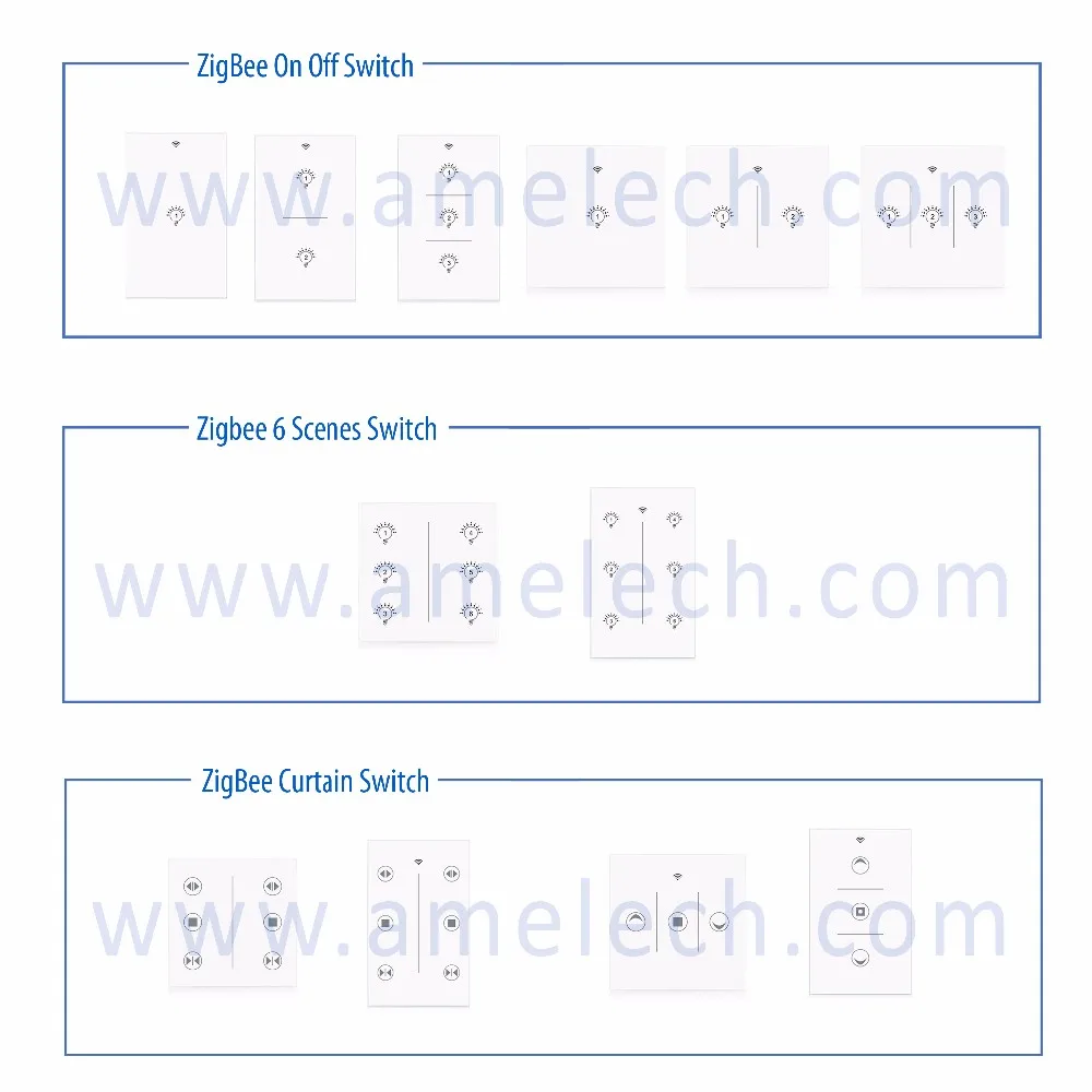 zigbee wireless control dimmable touch electrical wall switches for us - ANKUX.COM