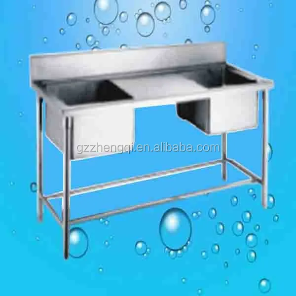 Factory price kitchen stainless steel sink work table, outdoor sink table, restaurant kitchen sink table(211601)