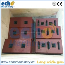 high manganese steel castings Gator 1315 impact plate with two and five holes