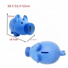 18cm Custom Colorful PVC Pig Shaped Baby Money Box Piggy Bank for Kids