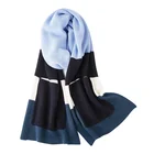Winter warm lengthening multi color knitting pattern neck scarf