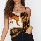 New Fashion Ladies Tank Tops Slim Women Pattern Printed Blouse Office Work Wear Tops Women