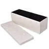 Waterproof Storage Foot Rest Stool Footrest White Leather Footstool Square Ottoman