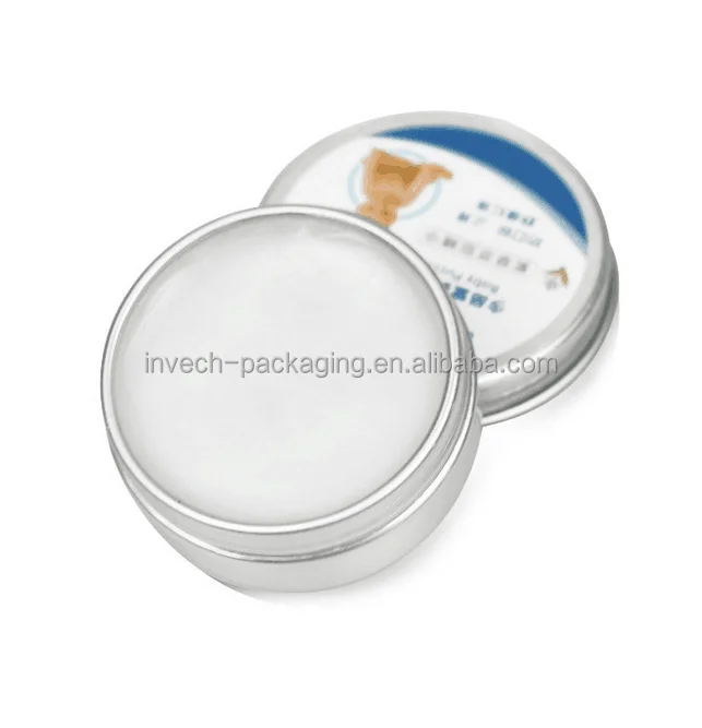round aluminum tin with screw lid,wax cream aluminum can 20ml lip balm tin can