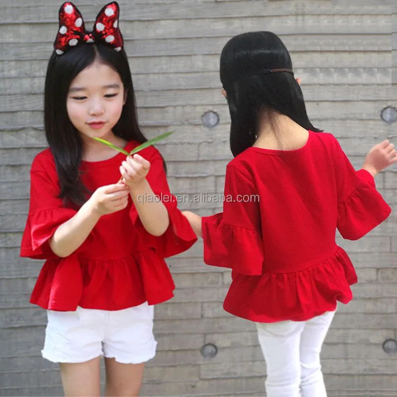 Print on Demand OEM Hotest fashion girl design clothes big ruffle half-sleeve simple little girl red shirt, Pink,white ,nude pink
Print on Demand OEM Hotest fashion girl design clothes big ruffle half-sleeve simple little girl red shirt, Pink,white ,nude pink