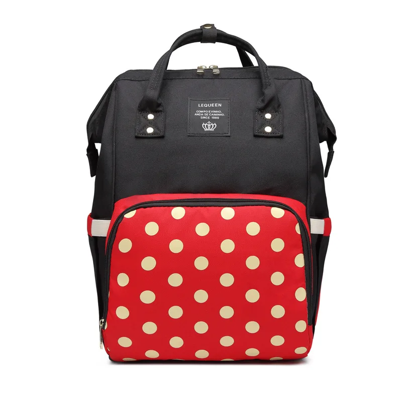 Large Capacity baby diaper bag Multifunctional polyester maternity Diaper bag mom backpack Fashion Mother Baby travel Product, Black and red
Large Capacity baby diaper bag Multifunctional polyester maternity Diaper bag mom backpack Fashion Mother Baby travel Product, Black and red