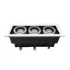 Black And White Mix Three Triple Heads Recessed Grille Light GU10 MR16 Recessed Light Fitting