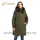 Well Designed parka jacket women coat warm clothing raccoon hood rabbit fur inside parka fur