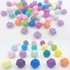 Soft Pentagon Lead Free Silicone Teething Beads For Baby Chewable
