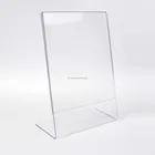 L shape acrylic advertising card holder display stand