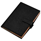 Wholesale leather cover custom paper school student shorthand notebook With Button