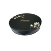 Durable in use empty cookie black tin can chocolate metal box