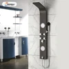 Electric Power Controlled Muslim Black Shower Body Jets Bathroom Set Faucet Set Steam Rain Bottom Outlet Shower Panels