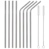 8 Stainless Steel Straw Set Ultra Long 10.5 Inch Reusable Straws For Tumblers Rumblers Cold Beverage