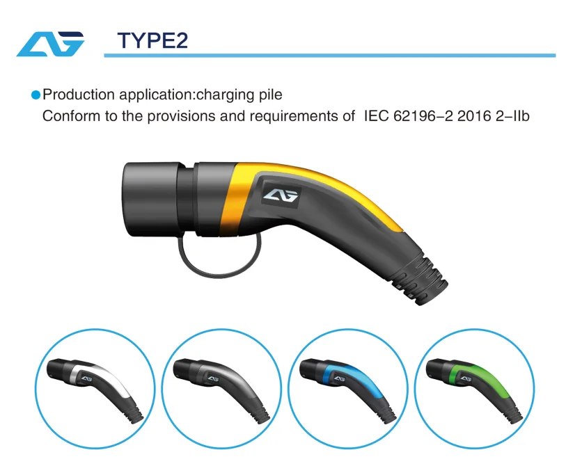 IEC62196 To J1772 Mennekes Type Fast EV Charging cable plugs Leads