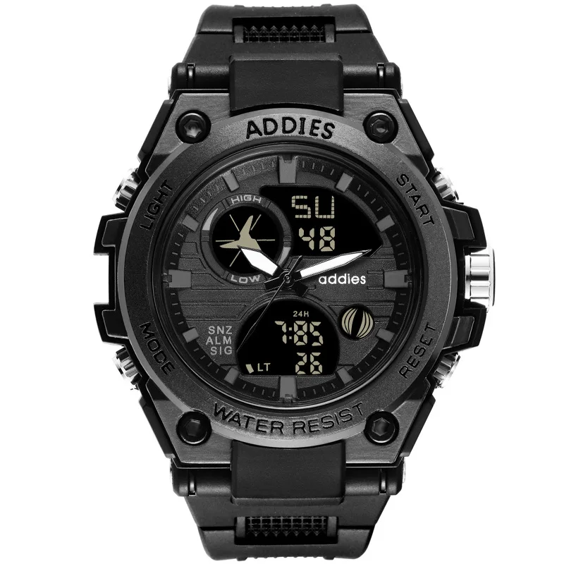 Luxury Brand Men Sports Watches Dual Display LED Electronic Quartz Wristwatches Waterproof Outdoor Luminous Military Watch, 2 colors
Luxury Brand Men Sports Watches Dual Display LED Electronic Quartz Wristwatches Waterproof Outdoor Luminous Military Watch, 2 colors