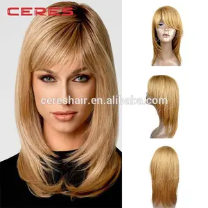 blond,messy blond ombre color full lace wig