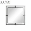 Mayco Wrought Iron Design Metal Decoration Square Frame Sheffield Home Wall Salon Mirror